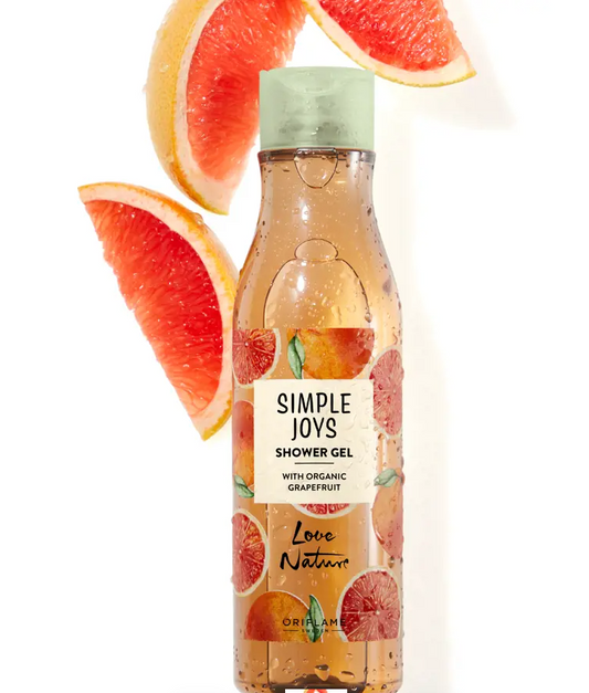 Simple Joys Shower Gel with Organic Grapefruit Love Nature