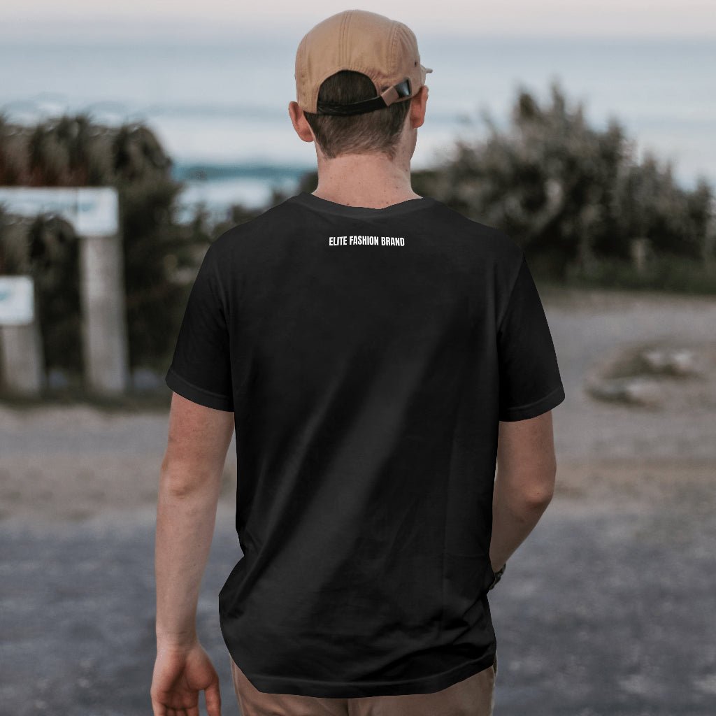 T - SHIRT PLAIN ZWART ELITE FASHION - Elite Fashion
