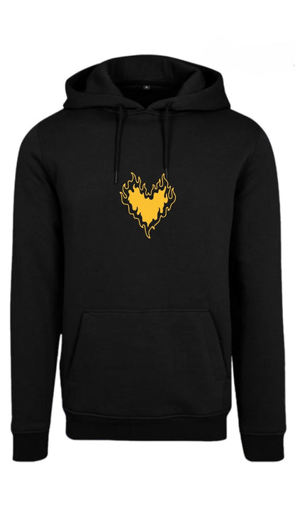 Heart-love hoodie black