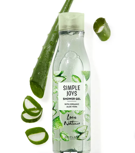 Simple Joys Shower Gel with Organic Aloe Vera Love Nature