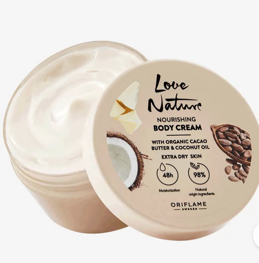Nourishing Body Cream with Organic Cacao Butter & Coconut Oil