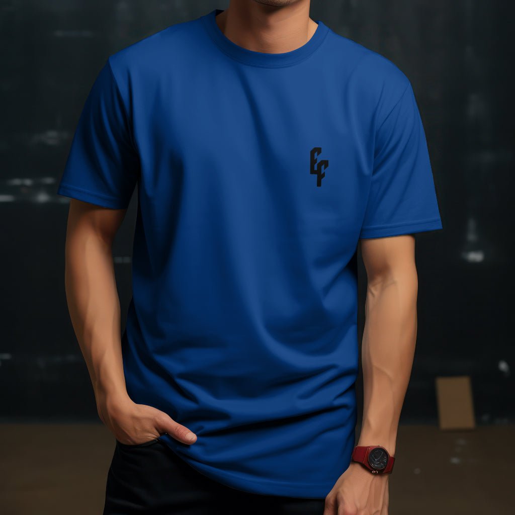 T - SHIRT PLAIN BLAUW ELITE FASHION - Elite Fashion